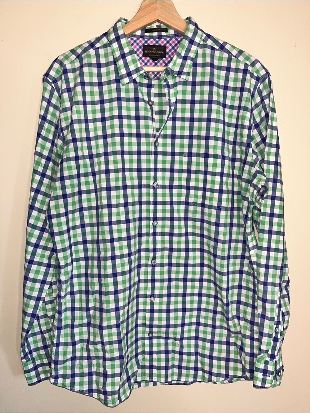 Rodd & Gunn Blue and Green Plaid Button-Down Shirt